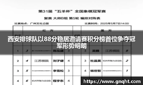 西安排球队以88分稳居邀请赛积分榜首位争夺冠军形势明朗